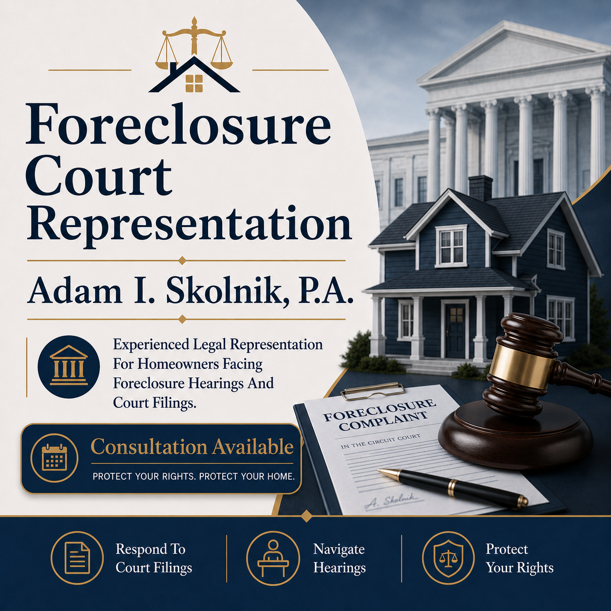Foreclosure Court Representation Adam I. Skolnik P.A.