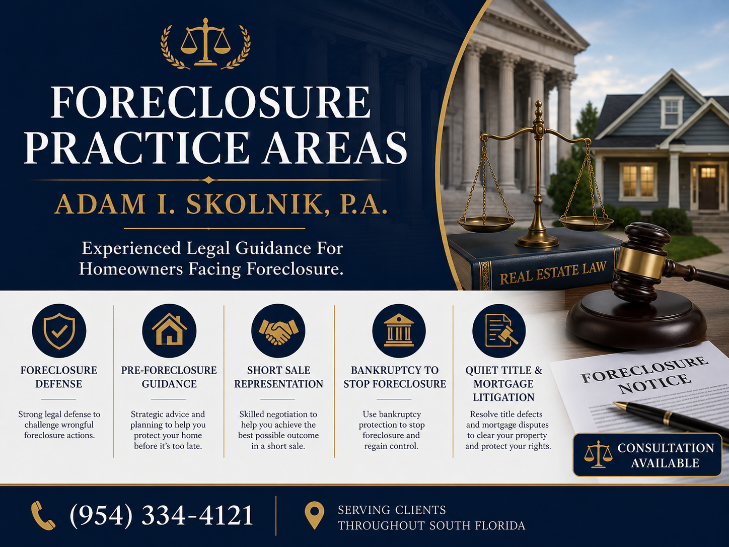 Foreclosure Practice Areas Adam I. Skolnik P.A.